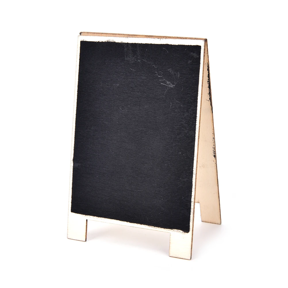 

Mini Wooden Chalkboard Blackboard DIY Wooden Place Card Holder Table Number for Wedding Event Party Valentine Day