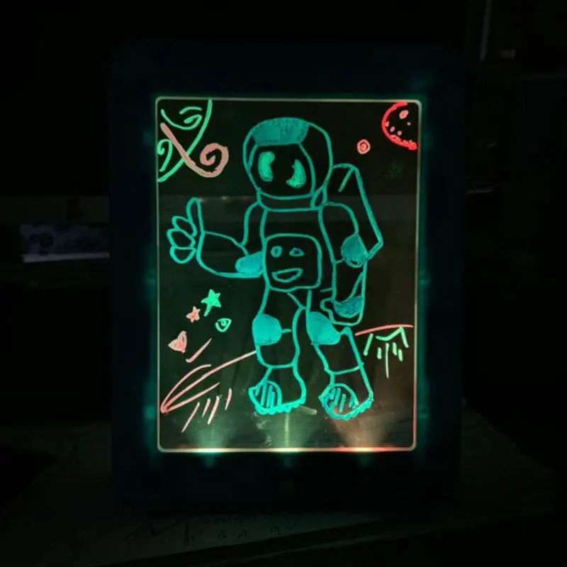 Preise 3D Magie Zeichnung Pad LED Schreibtafel Für Kunststoff Kreative Art Magie Board Mit Stift Pinsel Kinder Zwischenablage geschenk