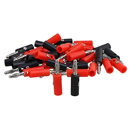 40pcs Nickel Plated 4mm Banana Plug Multimeter Probe Banana Plug Male