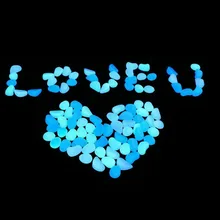 100 шт светящийся камешек камни светится в темноте садовые камни для садовой дорожки Патио газон светящиеся камни синий