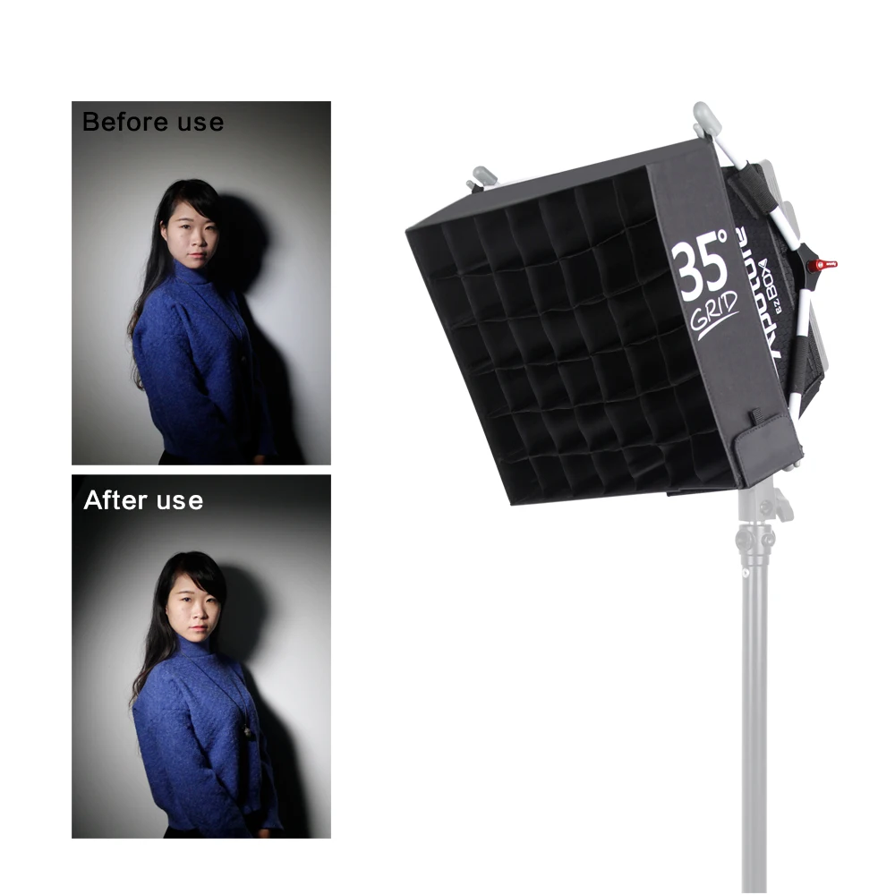 Aputure Diffuser Softbox with Grid Aputures Easy Box+ Diffuser Kit for
