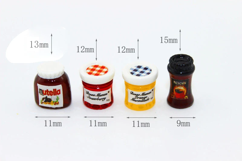 A01-X360 children baby gift Toy 1:12 Dollhouse mini Furniture Miniature rement Mini Coffee Jam 4pcs/set