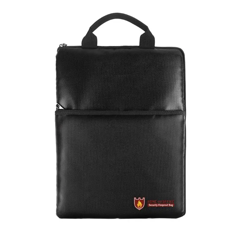

Fireproof Document File Bag Large Capacity Handbag Organizer Holder Safe Storage Explosion-proof Waterproof