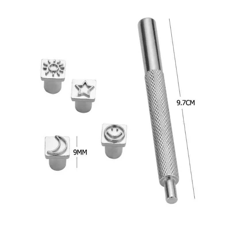 DIY Инструменты для печати кожи Комплект печатей для резьбы по металлу инструменты для изготовления кожаных изделий