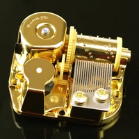 Handle Gold Clockwork Type Movements Parts DIY Music Box Music Movement Set 18 Tones Beautiful Melody Gift 2