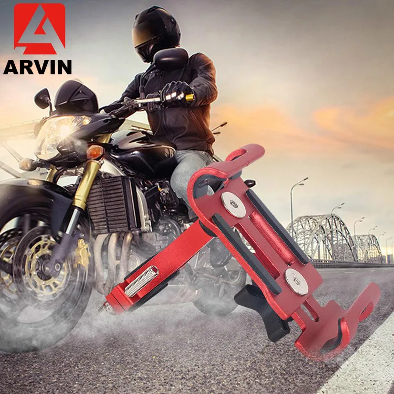 

360 Rotation Metal Motorcycle Bicycle Handlebar Phone Holder For iPhone Universal Aluminium Cell Phone GPS Mount Cycling Bracket