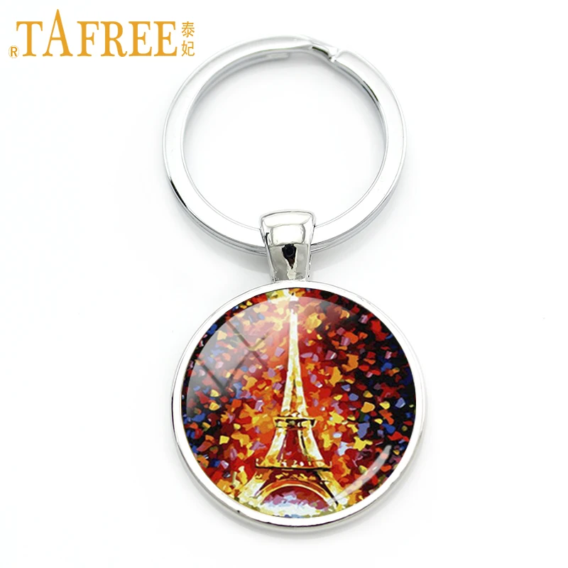 

TAFREE fashion Eiffel Tower keychain Paris France Tower Fireworks Congress railway key chain women's Accessories jewelry TB182