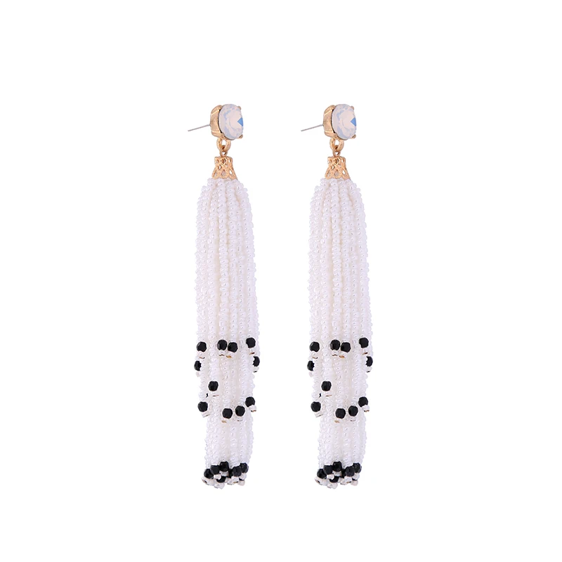 Pretty flowing long knot pattern metal tassel earrings in gold and sil –  www.soosi.co.in