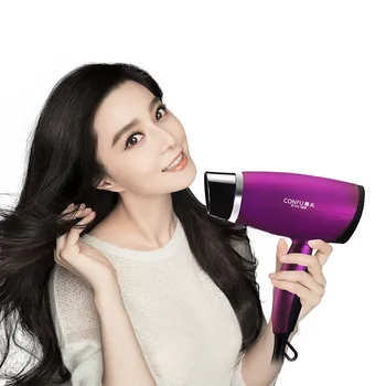 

1800W Mini Hair Dryer Travel Hotle Foldable Handle Hairdryer Hot and Cold Thermostatic Hair Blower Portable Blow Dryer Purple