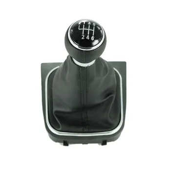 

For VW Golf 5 V MK5 R32 GTI 2004 2005 2006 2007 2008 2009 New 6 Speed Car Stick Gear Shift Knob With Leather Boot
