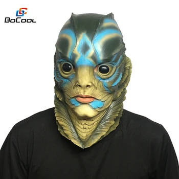 

The Shape of Water Mask Halloween Cosplay Scary Merman Latex Mask Costume Party Mask Helmet Props