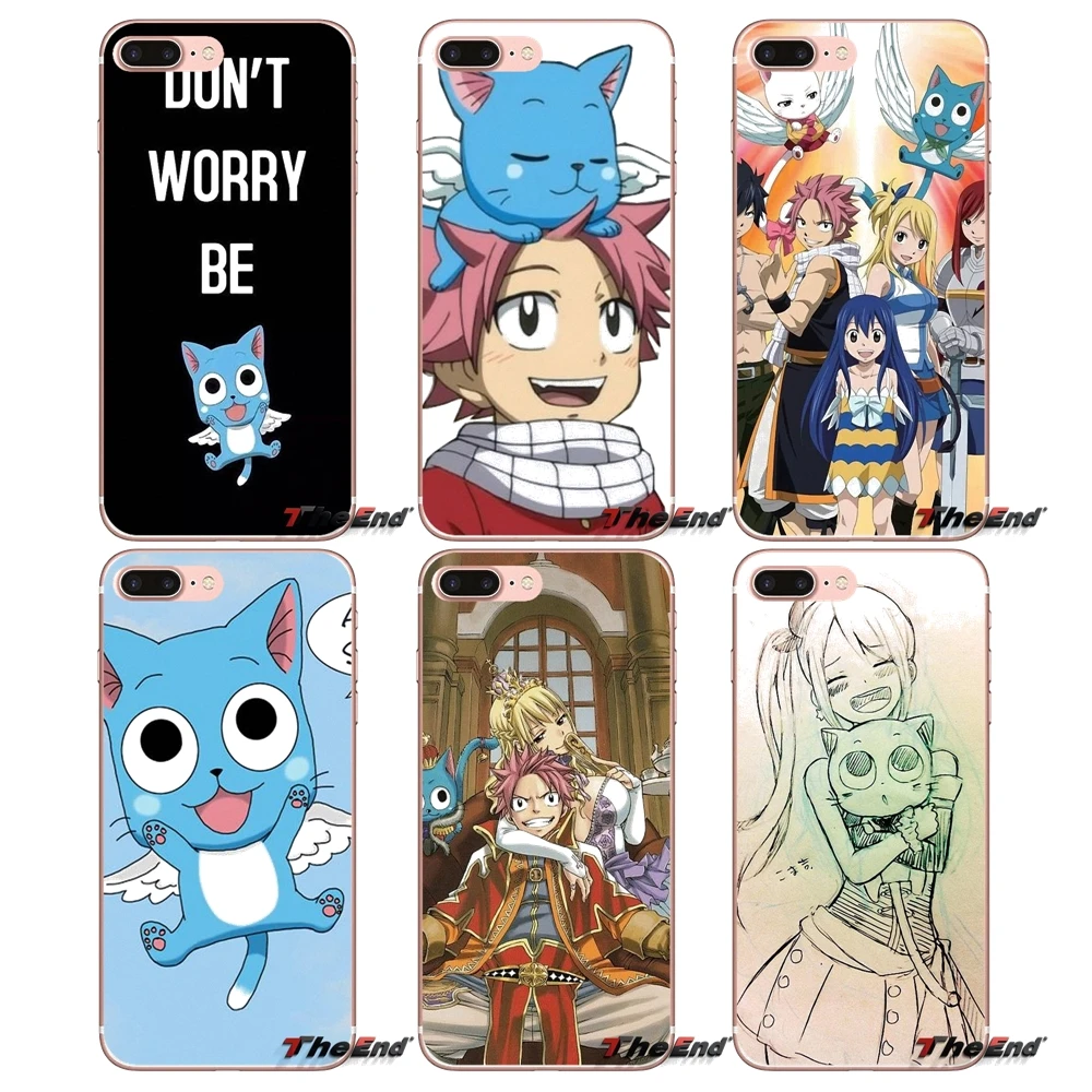 

TPU Covers Happy Natsu flying cat Fairy Tail For Huawei Honor 7X V10 6C V9 6A Play 9 Mate 10 Pro Y7 Y5 P8 P10 Lite Plus GR5 2017