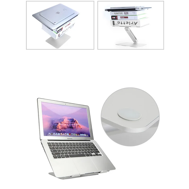 Алюминиевый сплав держатель для охлаждения ноутбука портативный складной регулируемый ноутбук Поддержка MacBook Air Pro Стенд аксессуары для ноутбуков