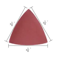 Треугольные шлифовальные колодки крюк и петля Ассорти наждачная бумага для осциллирующей Мультитул 80 мм X 80 мм X 80 мм