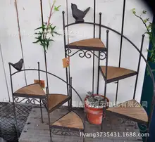 French country decor bird spiral staircase gardening grocery zakka small flower garden decoration torus