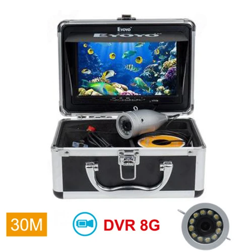 Eyoyo WF01 30 м 1000TVL цветная подводная камера для рыбалки инфракрасный ИК светодиодный " дюймовый видео монитор рыболокатор камера для подледной рыбалки - Цвет: 30M White LED DVR