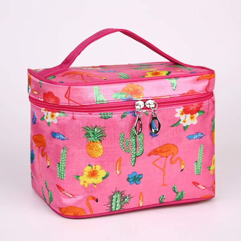 Cute Flamingo New women bag Nylon Waterproof Travel Toiletry Storage Bag Large Capacity Cosmetic bag HLN02