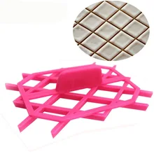 Форма для выпечки с оттисками пластиковая клетчатая форма прессованный сахар паста торты инструменты для печенья печенье резак инструмент для выпечки DIY Декор