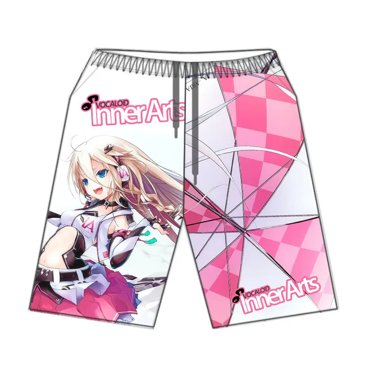 

New 3D Janpan Cosplay Anime Kizuna AI Shorts Men Hawaii Beach 3d Print Shorts Casual Hip Hop Mens Short Pants Summer Male