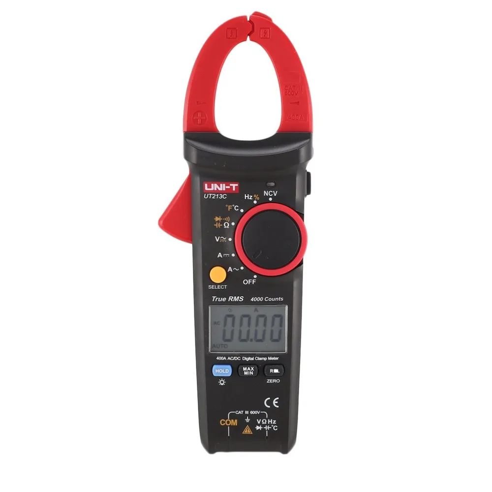 

UNI-T UT213C 400A Digital Clamp Meters Voltage Resistance Capacitance Multimeter Temperature Multimetro Diode True RMS