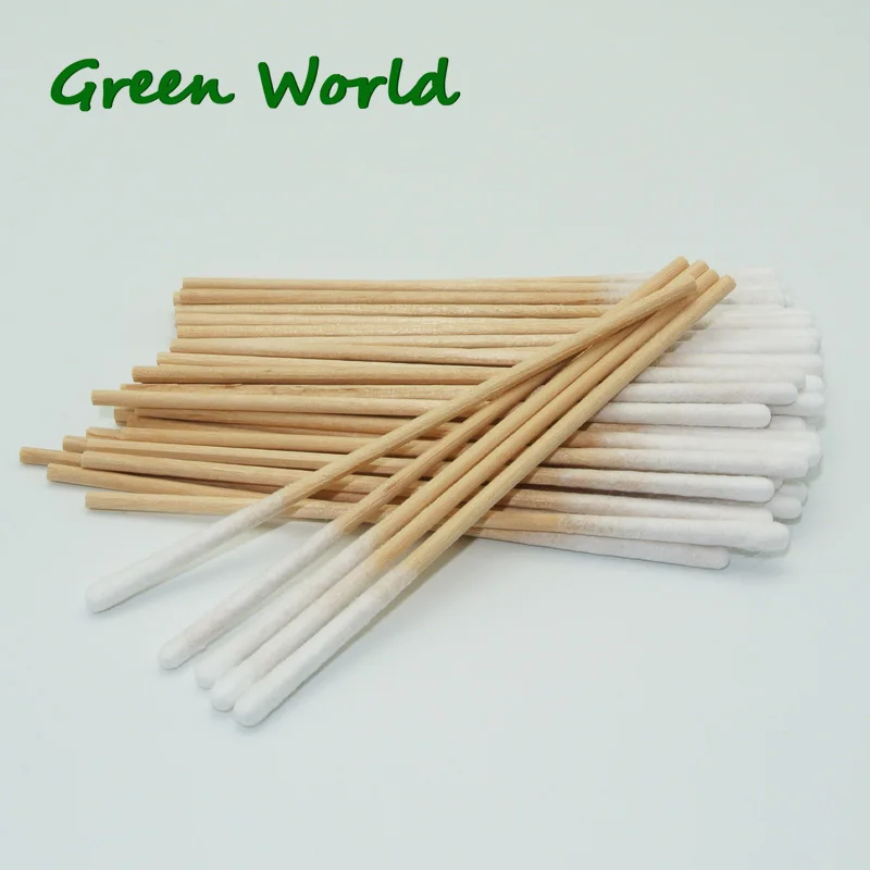 Green World 100pcs/lot 4 Inch Gun Cleaning Cotton Swabs, Gun Clean