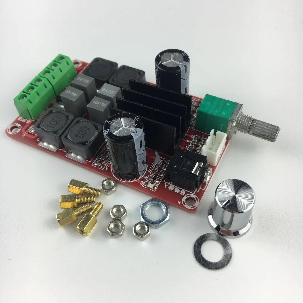 

XH-M189 DC24V Dual Channel Stereo Power Amplifier Board TPA3116 2X50W High End Digital Power Amplifier Board D2