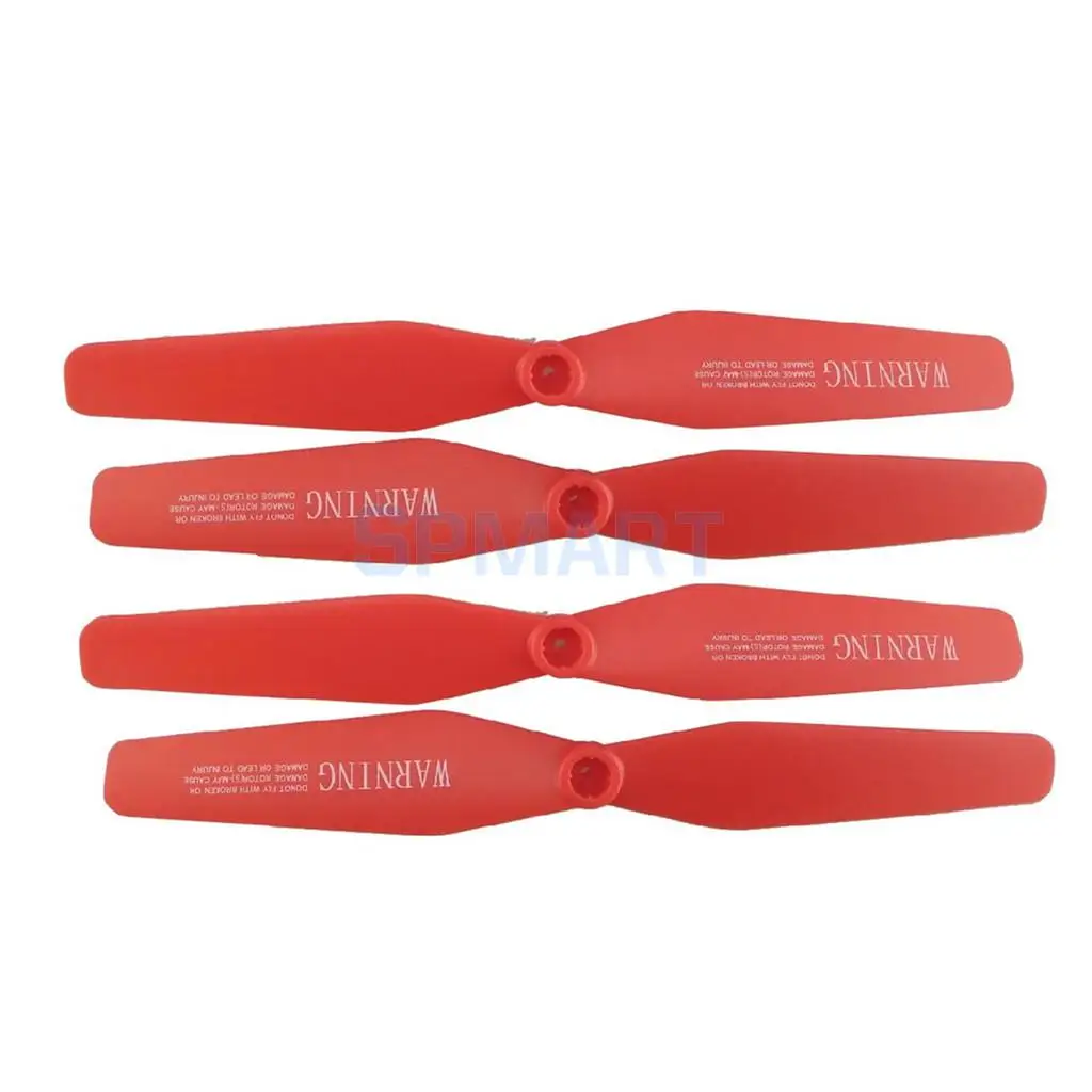 

Set of 4 RC Drone Four-axis Aircraft 2-leaf Propellers Airscrew for Syma X5UW X5UC Quadcopter Spare Parts Red