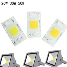 Светодиодный COB Чип нет необходимости водителя 50W 30W 20W 230V 220V Вход с большим количеством люменов на чип для DIY светодиодный прожектор светильник Точечный светильник бусины