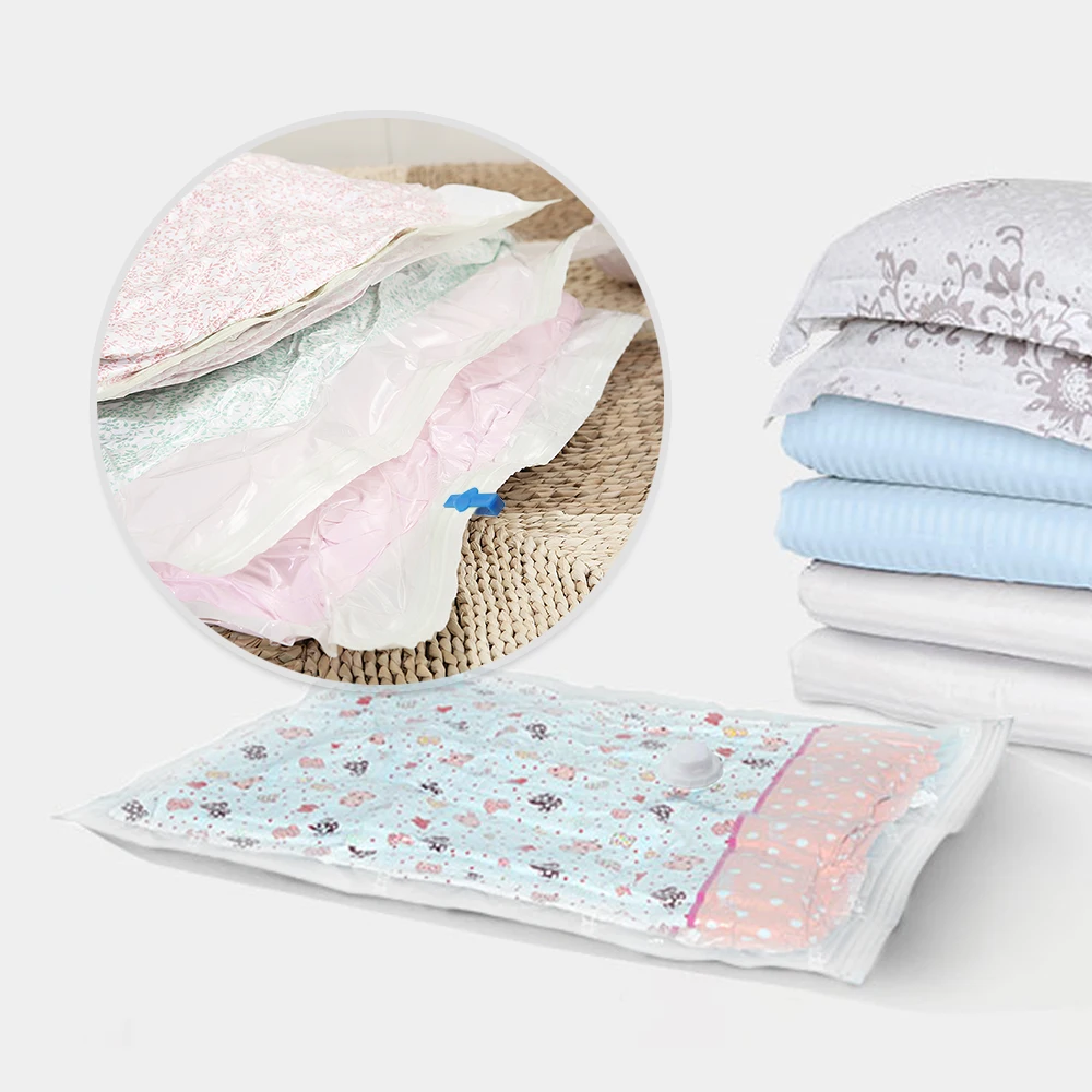 

New Easily Assembled And Eco-friendly Four Size Bag Transparent Vacuum Seal Storage Bag Space Saver For Clothing Bedding