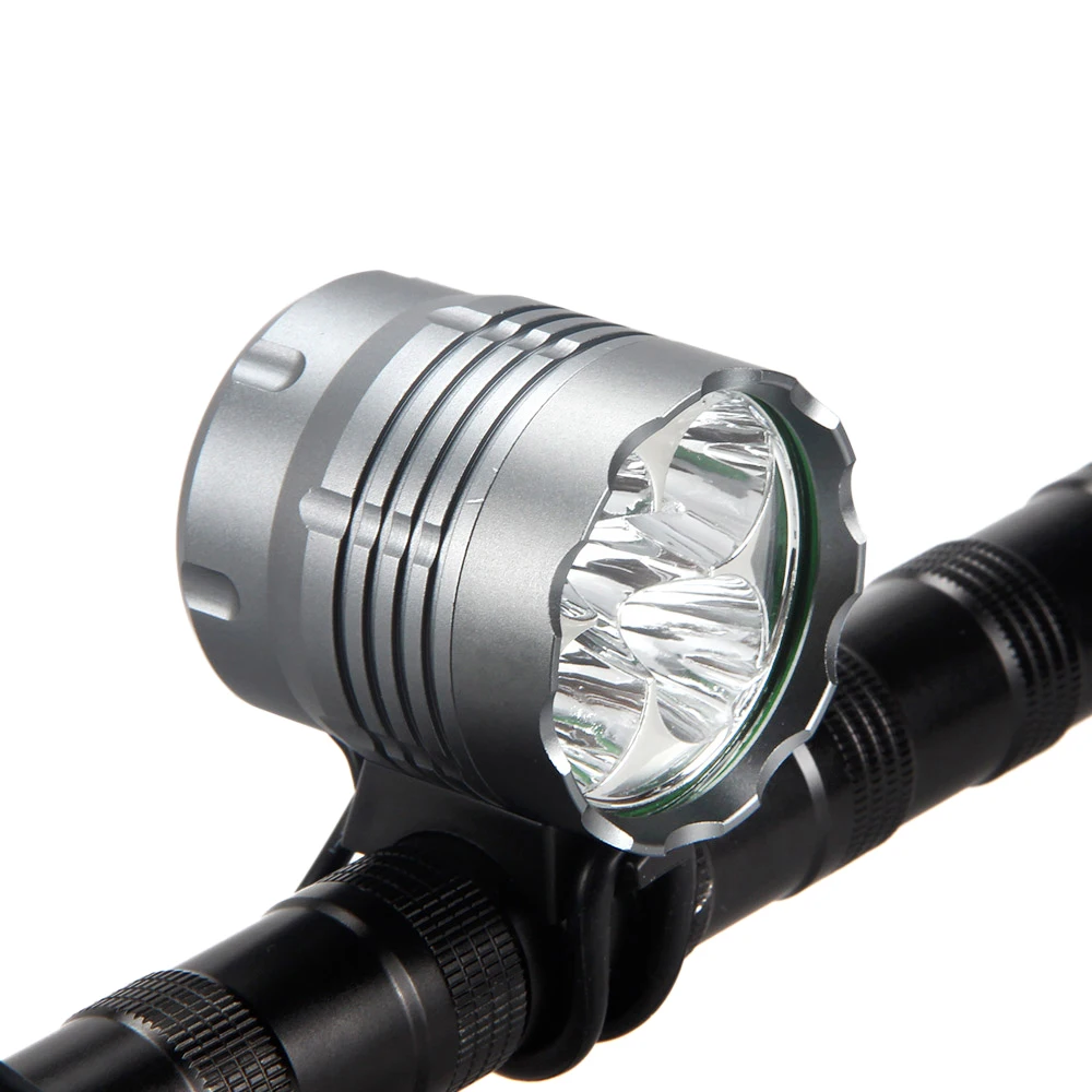 Discount Waterproof 10000Lm 5x XM-L T6 LED Bike Lamp 3 Modes Bike MTB Road Cycling Torch+Battery Pack + Rear Light 3