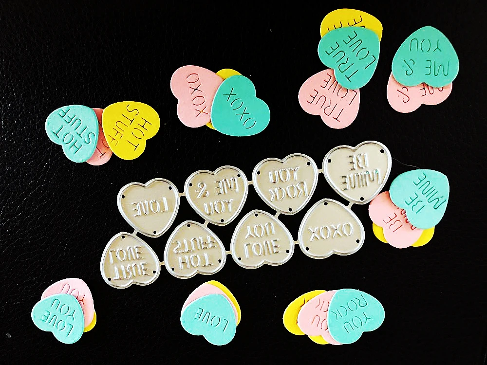 Lettler Love You скрапбукинга Крафтовая окраска поздравительные открытки ко Дню Святого Валентина 3D штамп DIY Скрапбукинг Почтовая открытка создание фото Декор