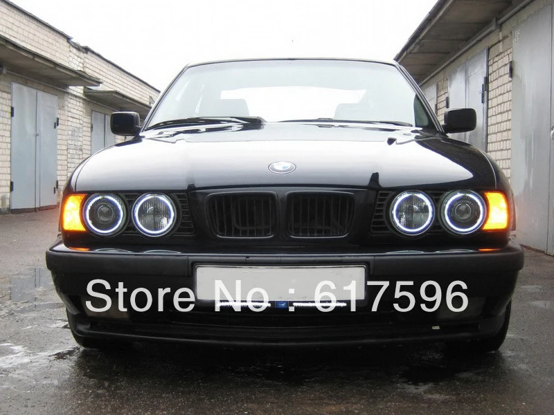 Супер белый 4*120 мм CCFL ангельские глазки гало кольца комплект для BMW E30/E32/E34|angel eyes