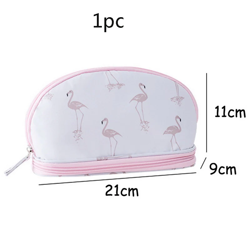 1PCs Portable Cosmetics Storage Bags Case With Zipper Large Capacity Double Layer Makeup Orgnizer For Travel Handbag Container - Color: G192225