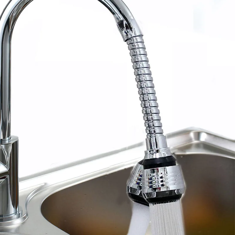 360 Degrees Rotation 2 Modes Water Saving Bathroom Faucets Extender Water Tap Aerators ABS