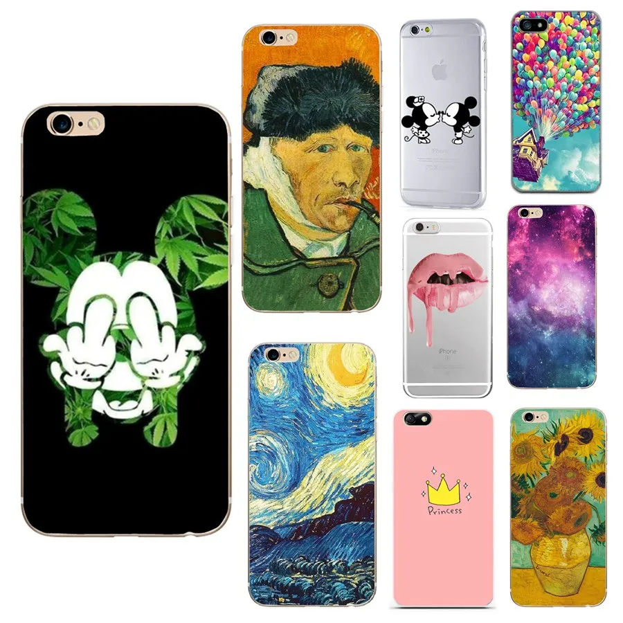 Floral Phone Case For iphone 6 6s 7 Plus Soft Silicone