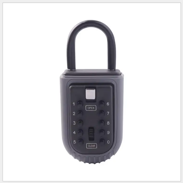 Portable Safe Box Wall Mounted 10 Password Keys Combination Lock Metal Alloy Storage Store Key Storage Organizer Boxes