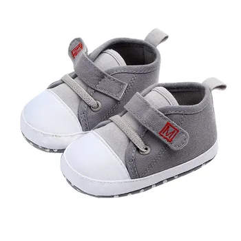 

Baby Boy Shoes Cotton Newborn First Walkers Solid Causal Soft Soled Non-slip Footwear Baby Shoes For Boys 0-12M