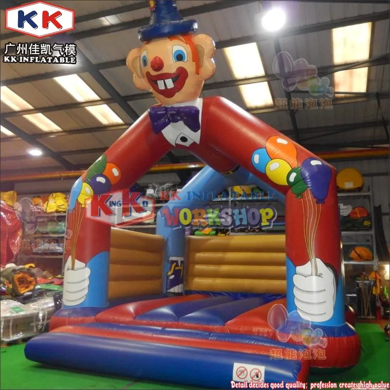 KK завод надувной клоун джемпер, клоун гигантский надувной батут, надувной замок для продажи