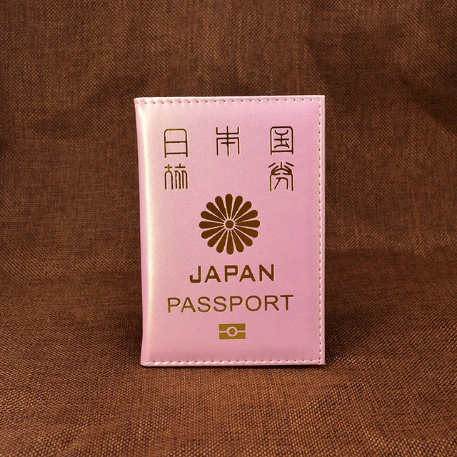 Cute Soft PU Leather Japan Passport Cover Pink Women Passport Case