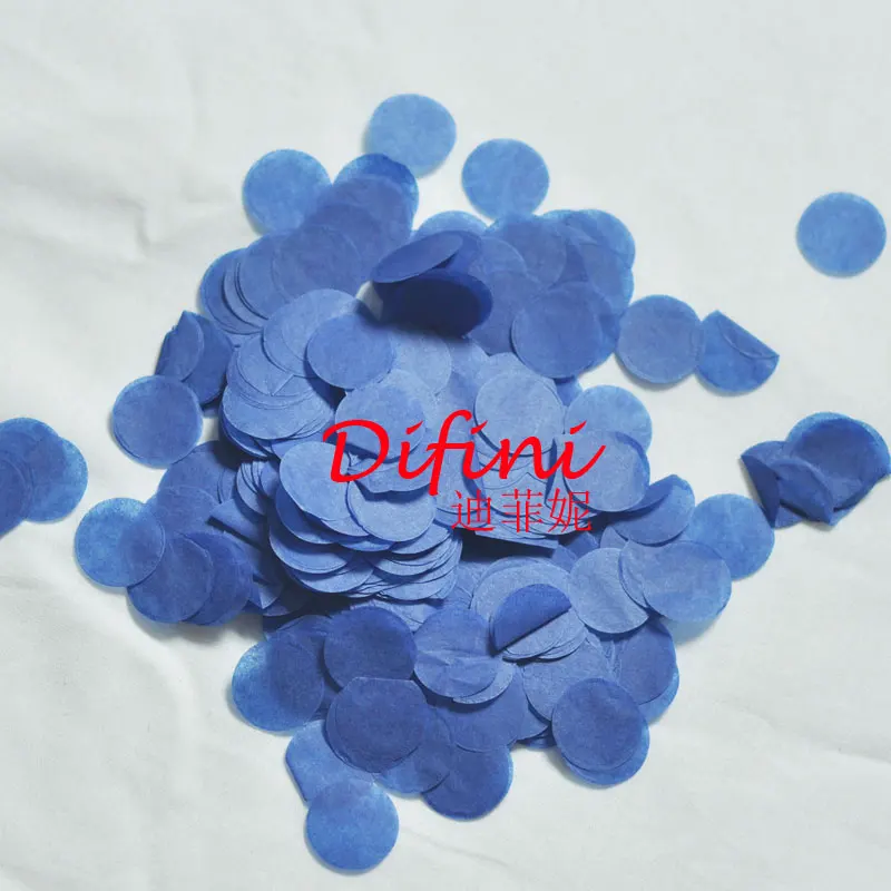 10 мешок яркий цвет круглый бумажное полотенце конфетти посыпать для воздушных шаров Свадьба День рождения Детская игрушка украшения - Цвет: DARK BLUE