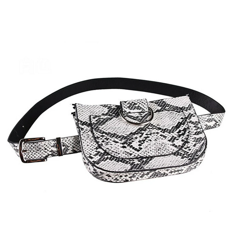 Модный змеиный принт серпантин поясная женская сумка для девочек чехол на пояс мини сумка для бума милый кошелек сумка для бедер