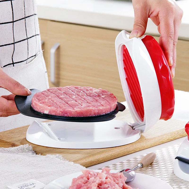 Burger Press Hamburger Patty Maker Adjustable 1/4 Lb 1/2 Lb Non-Stick Handheld Meat Press YU-Home