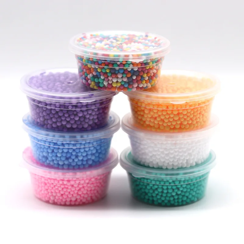 DIY Polystyrene Beads for Slime Candy Color Foam Beads for Slime