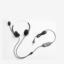 Новинка года Hands-free колл-центр USB штекер бинауральная объемная стереогарнитура с микрофоном микрофон наушник для ноутбука
