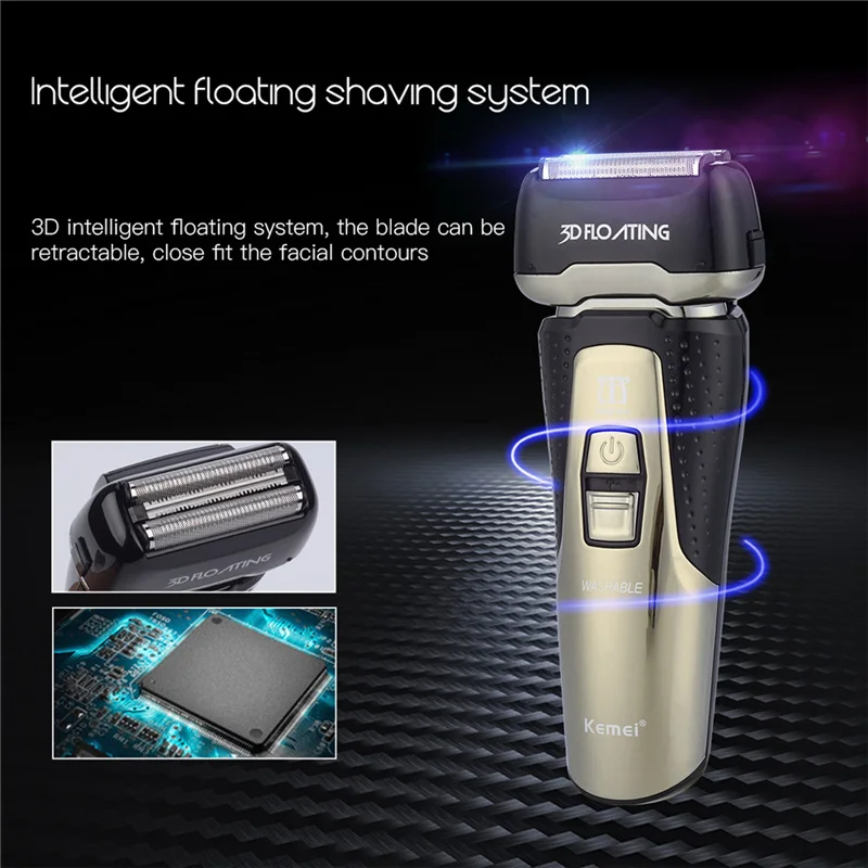 3D умный плавающий электробритва для мужчин, машинка для стрижки усов и бакенбардов, магнитный бритвенный станок с фольгированной головкой и тканевым мешком