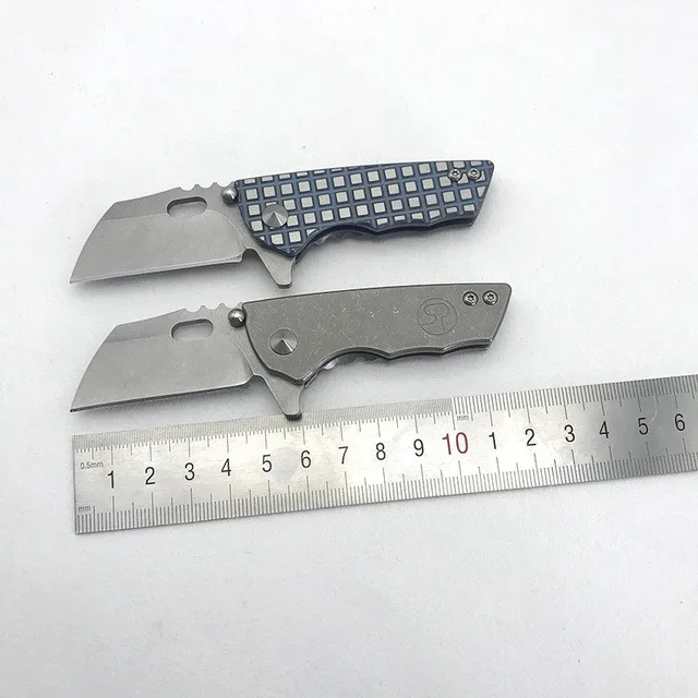 

cool rescue edc multi tools camp mini pocket knife small folding knife titanium ball bearing tactical survival knife s35vn blade