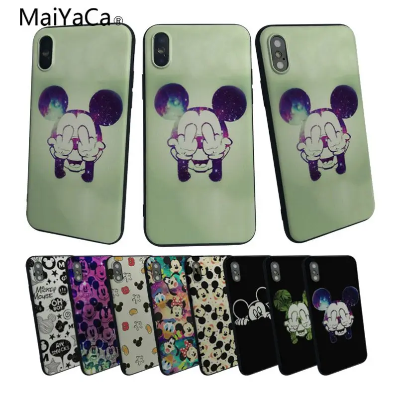 

MaiYaCa Fashion Cartoon Mickey Mouse design pattern phone case For Apple iphone 7 7plus X 8 8plus 6s 6 6plus 5 5s XR