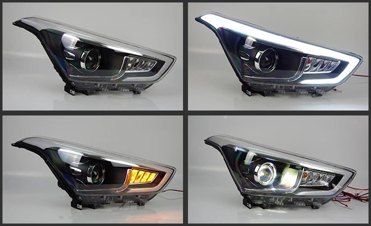 Автомобильный стильный головной светильник для hyundai IX25 головной светильник s Creta светодиодный головной светильник DRL Дневной ходовой светильник Bi-Xenon HID аксессуары