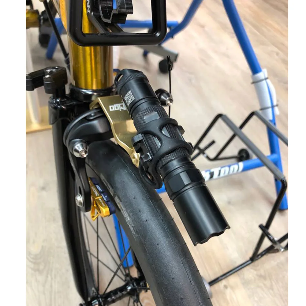 Велоспорт фар крепление передняя вилка Спорт Камера держатель для Brompton 3sixty складной велосипед дорожный fit Gopro Cateye Gaciron Niterider