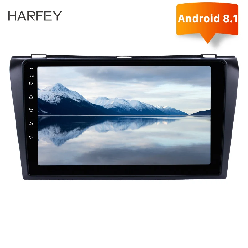 Harfey gps Автомобильный мультимедийный плеер Android 8,1 Автомагнитола 2Din для 2004 2005 2006-2009 Mazda 3 9 дюймов Автомобильная стерео Поддержка DAB+ TPMS